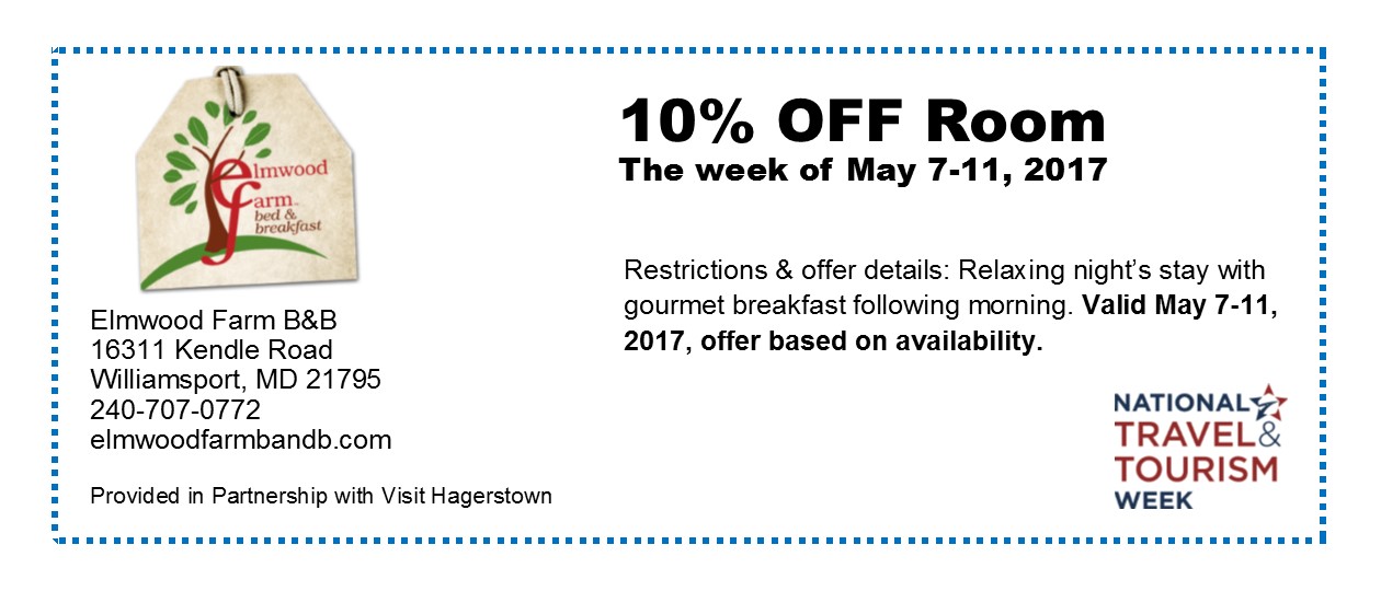 Hagerstown Tourism Offers - Elmwood Farm Bed & Breakfast